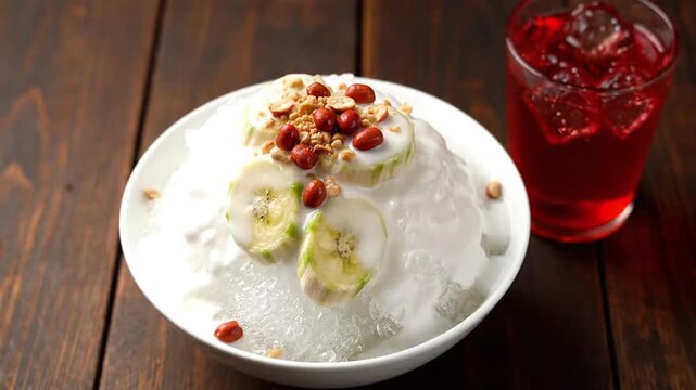 Traditional Indian Dahi Bhalla Yogurt Chaat Served in Bowl