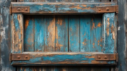 Aged and Weathered Wooden Window with Rustic Charm for a Vintage Architecture and History Concept