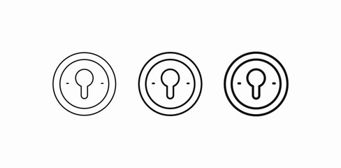 circular keyhole escutcheon icon sign vector