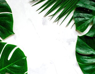 Tropical leaves frame (1)