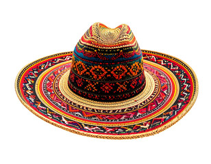 Vibrant multicolored sombrero, intricate designs