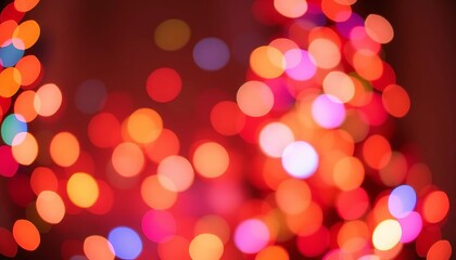Obraz premium Abstract festive background of out-of-focus shimmering Christmas lights, celebration, bright