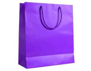 Purple shopping bag, plain design