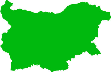 Fototapeta premium Green Outline Map of Bulgaria: Simple, Clean, and Modern Geographic Vector Illustration for Presentations and Educational Materials.