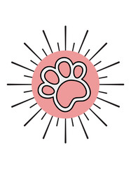 Paw Animal Pawprint T Shirt Logo - 1