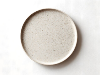 Minimalist ceramic side plate with speckled finis