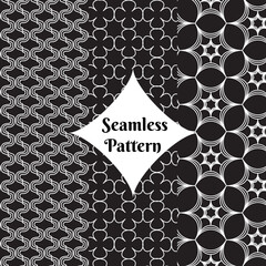 Black and White Geometric Pattern Set &ndash; Modern Minimal Vector Design