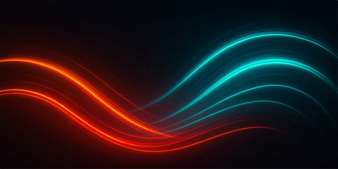 Abstract red fractal background with glowing lines and dynamic waves