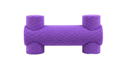 pink armchair isolated on white