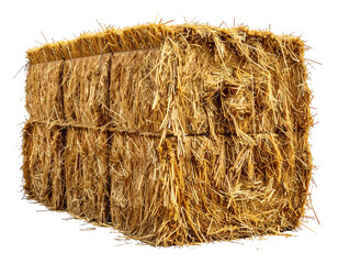 Compressed bale of straw
