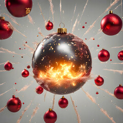 Exploding christmas ball
