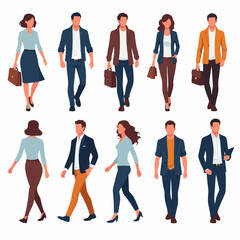 Obraz premium People walking in business outfits