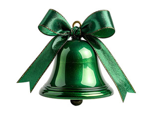Green Christmas bell with a large bow