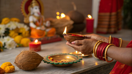 Goddess Lakshmi and Ganesh Puja