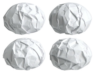 Four crumpled white paper balls (2)