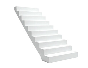 White staircase angled upward
