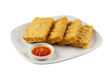 Tempe Mendoan isolated on transparent cutout background, cut out, png