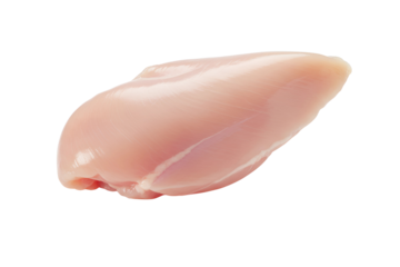 Raw Chicken Breast isolated on transparent cutout background, cut out, png