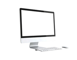 Modern computer with blank screen