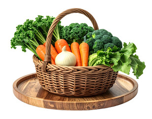 Basket of fresh vegetables