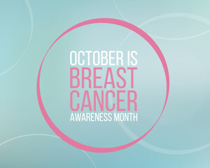 Breast Cancer awareness month poster. Vector illustration.