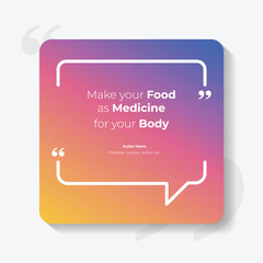 Gradient Bubble testimonial banner, quote, infographic. Social media post template designs for quotes. Empty speech bubbles, quote bubbles and text box