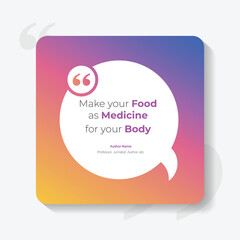 Gradient Bubble testimonial banner, quote, infographic. Social media post template designs for quotes. Empty speech bubbles, quote bubbles and text box