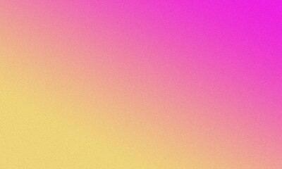 Fototapeta premium Vibrant Pink and Yellow Gradient Background with Grain Texture, Abstract Smooth Color Transition.