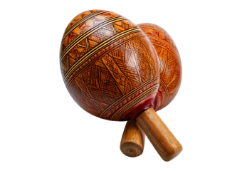 Balinese maracas isolated on transparent or white background