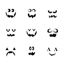 set of halloween icon silhouette vector EPS 10

