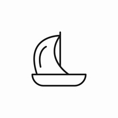 sailing boat icon icon sign vector