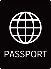 パスポートのアイコン　モノトーン