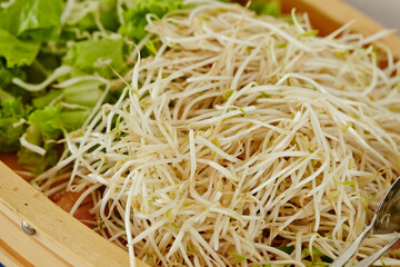 Buffet food on a plate