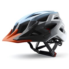 Fototapeta premium Modern mountain bike helmet, safety gear for cycling, outdoor adventure, active lifestyle, protective equipment