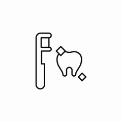 dental cleaning icon sign vector