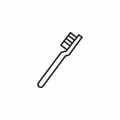 manual dental toothbrush icon sign vector