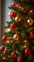 christmas tree and decorations