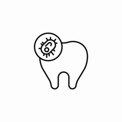 tooth bacteria icon icon sign vector