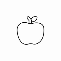 whole apple healthy fruit icon sign vector