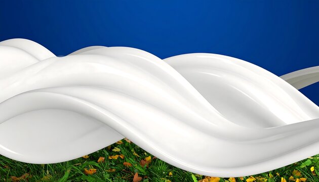 Milk flowing over grass
