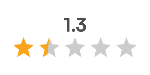 WStar Rating symbol. Five Stars Rating Symbol - Customer Review and Quality Feedback Icon Vector.