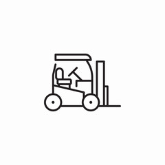 heavy duty forklift icon sign vector