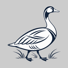 silhouette of a duck