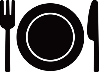 食事のアイコン　モノトーン