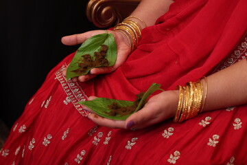 mehndhi hands with intricate design. an indian tattoo