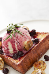 ice cream with berries