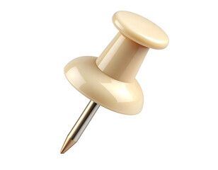 Cream-colored pushpin, glossy finish