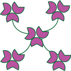Flower design with pink color