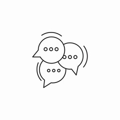 multiple chat bubbles icon sign vector
