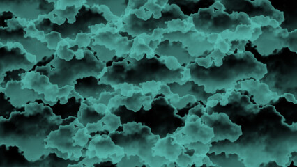 Dark Teal Cloud Texture: Moody Abstract Cyan Smoke Background Overlay